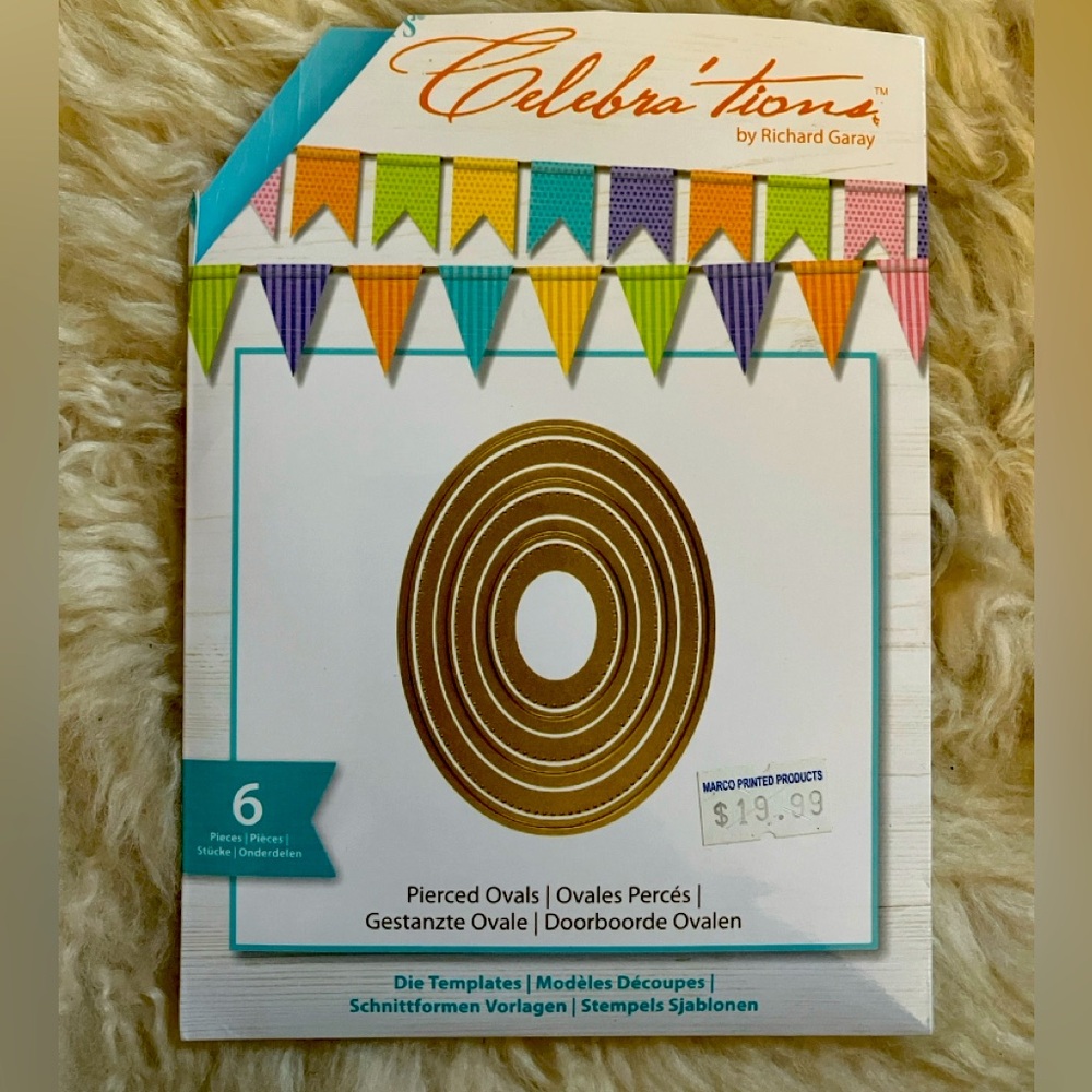 Card Paper Metal Die Cuts 6 Oval Celebra’tions